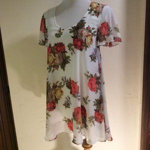 Show Me Your Mumu Kylie Roses Mini Floral Swing Dress XS